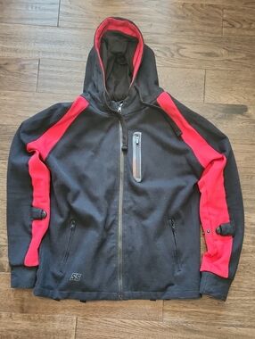 Speed And Strength Armored Men's Black and Red Motorcycle Hoodie Jacket